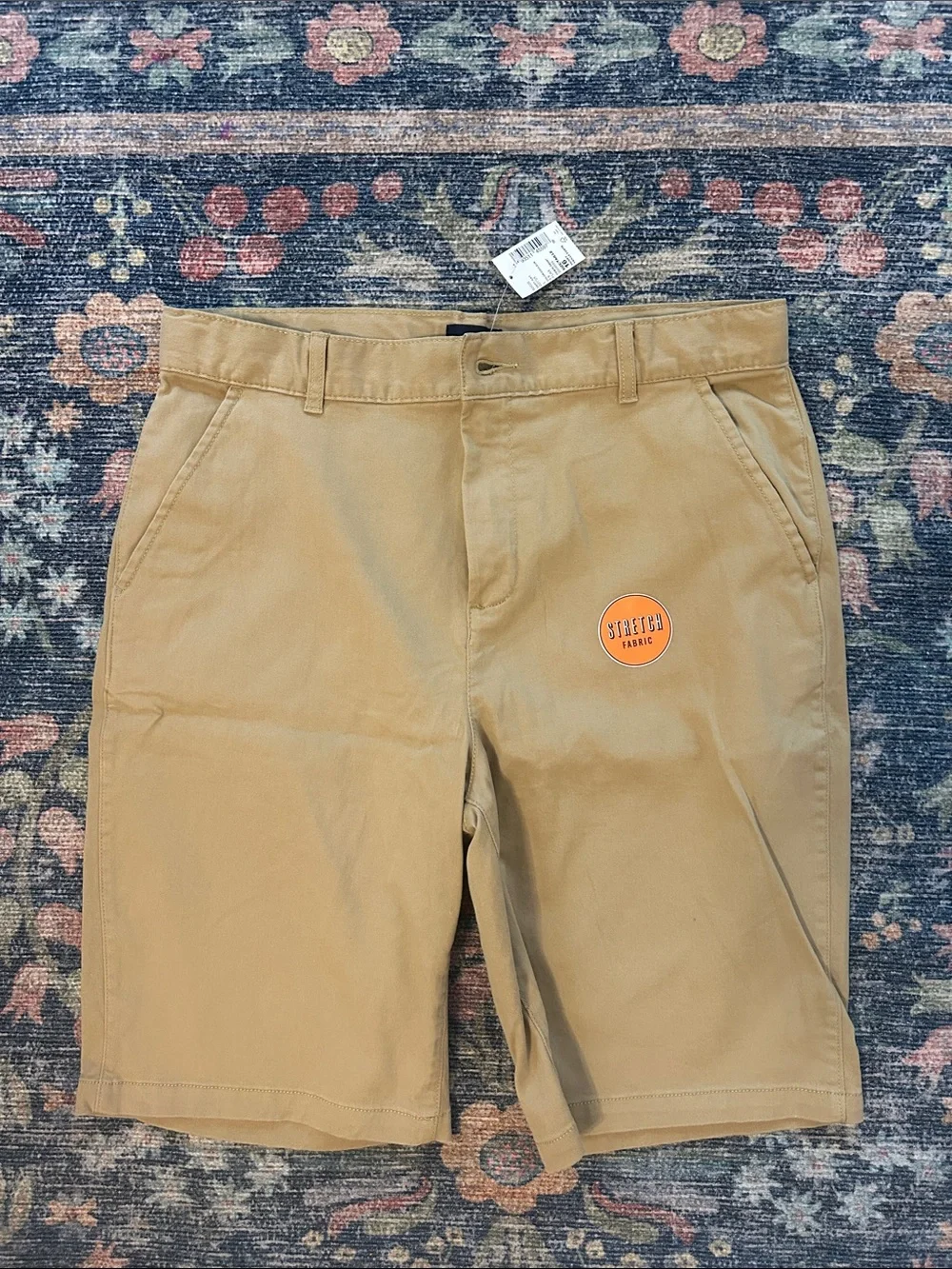 The Children's Place Tan Stretch Chino Shorts size 16 husky- adjustable waist